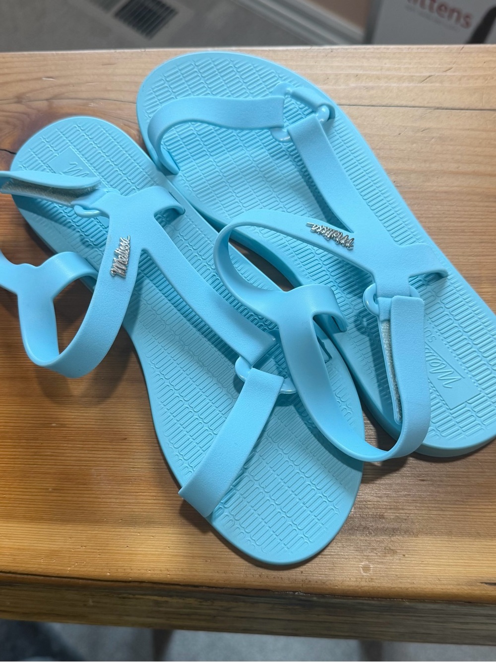 Melissa light Blue Sun Downtown Velcro Jelly Sandal 7